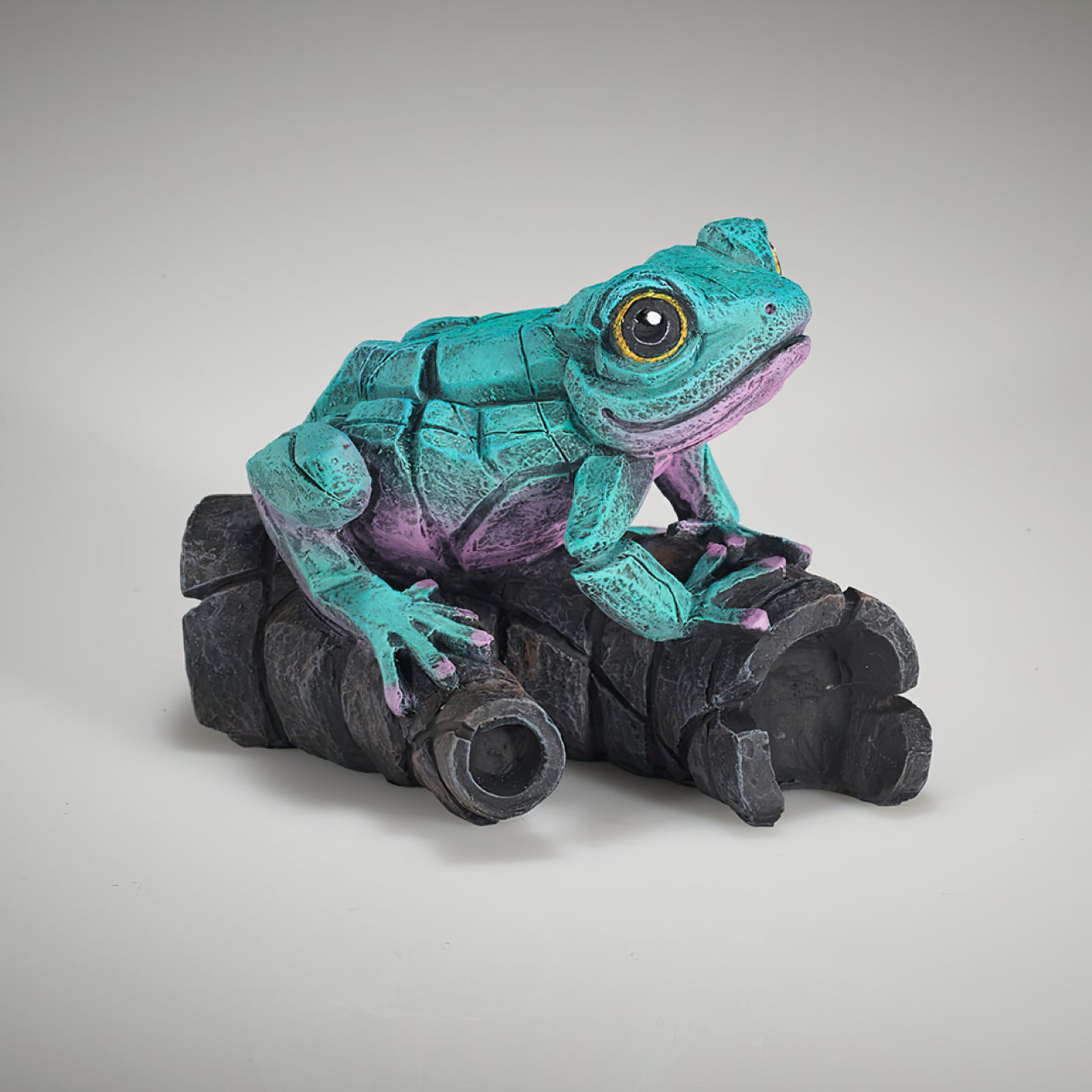 African Tree Frog - Aqua Pink by Matt Buckley at Edge Sculpture