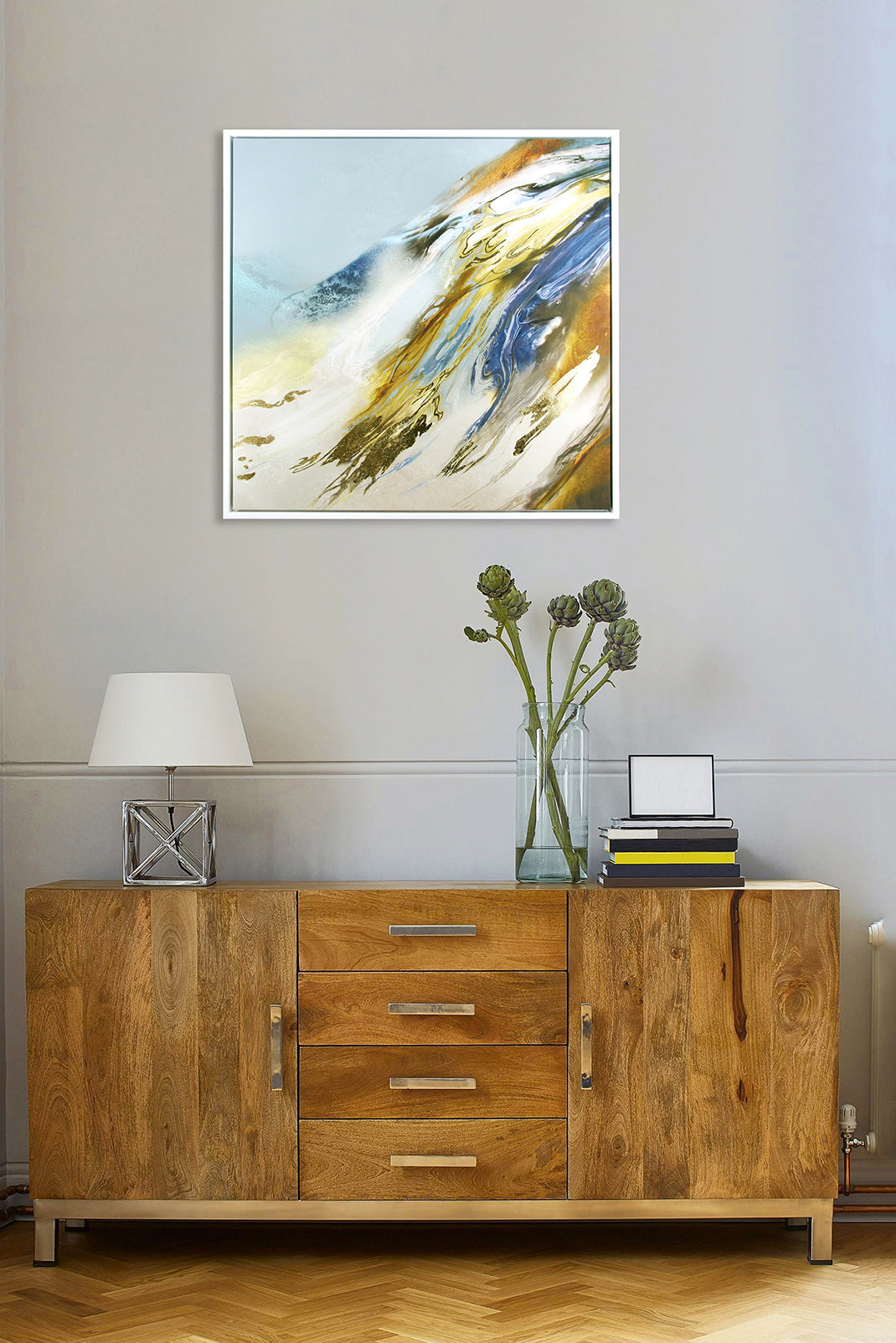 Fantasy Mountain framed print by Emma Peel