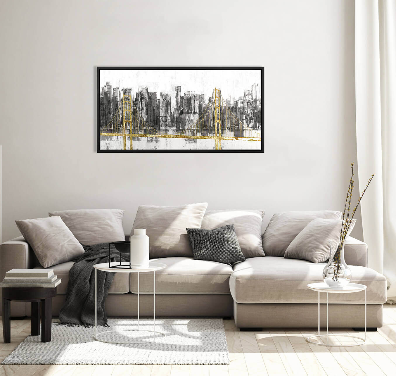Golden Bridge framed print by Jennifer Goldberger