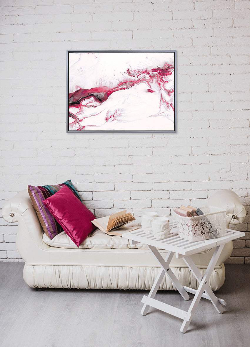 Magenta Abstract framed print by Camelot