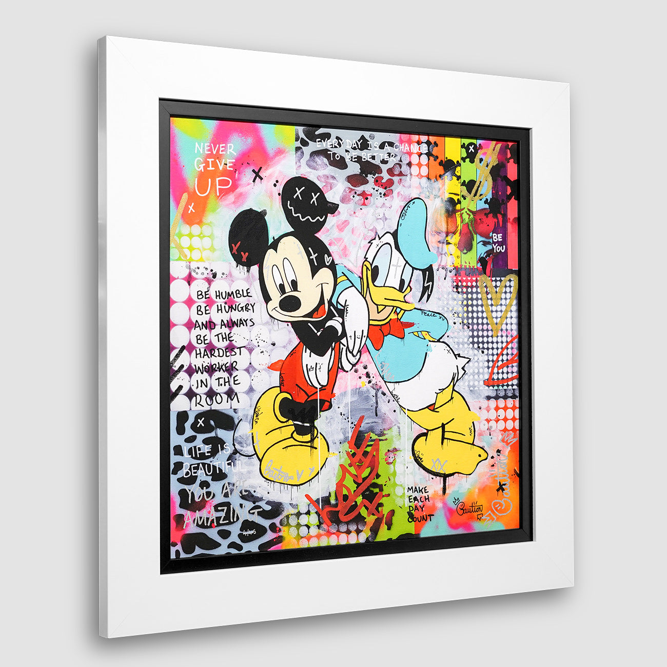 Mickey and Donald limited edition print by Caution