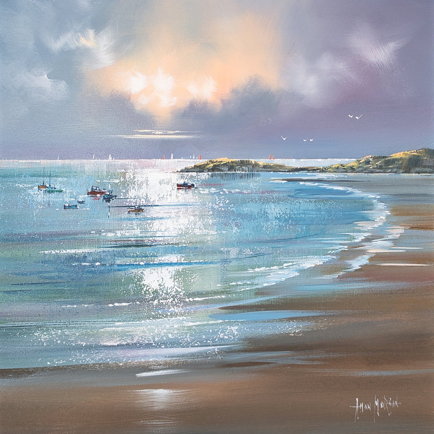 Seashore Serenity Original Painting by Allan Morgan