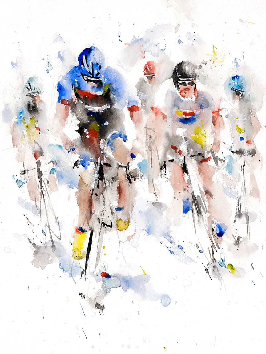 Sprint Finish limited edition print by Roger Simpson