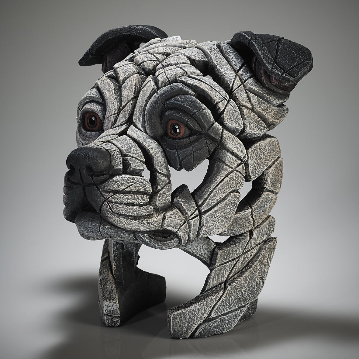Staffordshire Bull Terrier Bust White Patch from Edge Sculpture