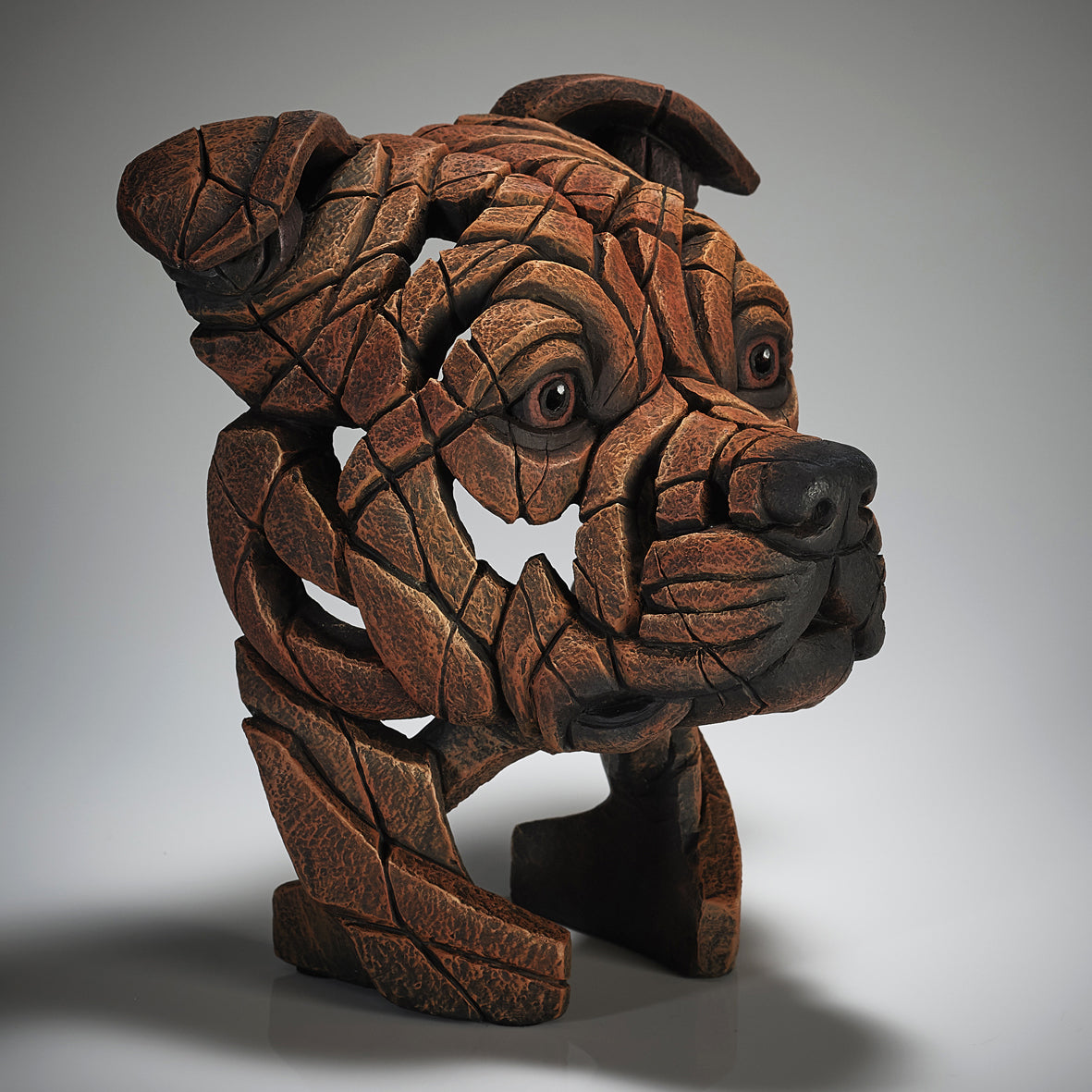 Staffordshire Bull Terrier Bust Red from Edge Sculpture