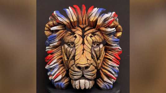 Lion Bust Charlie limited edition sculpture by Matt Buckley at Edge Sculpture
