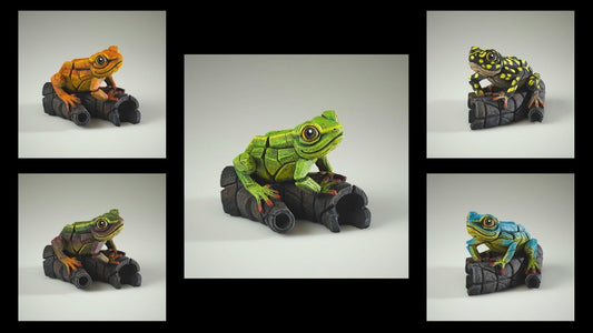 New African Tree Frogs by Matt Buckley at Edge Sculpture
