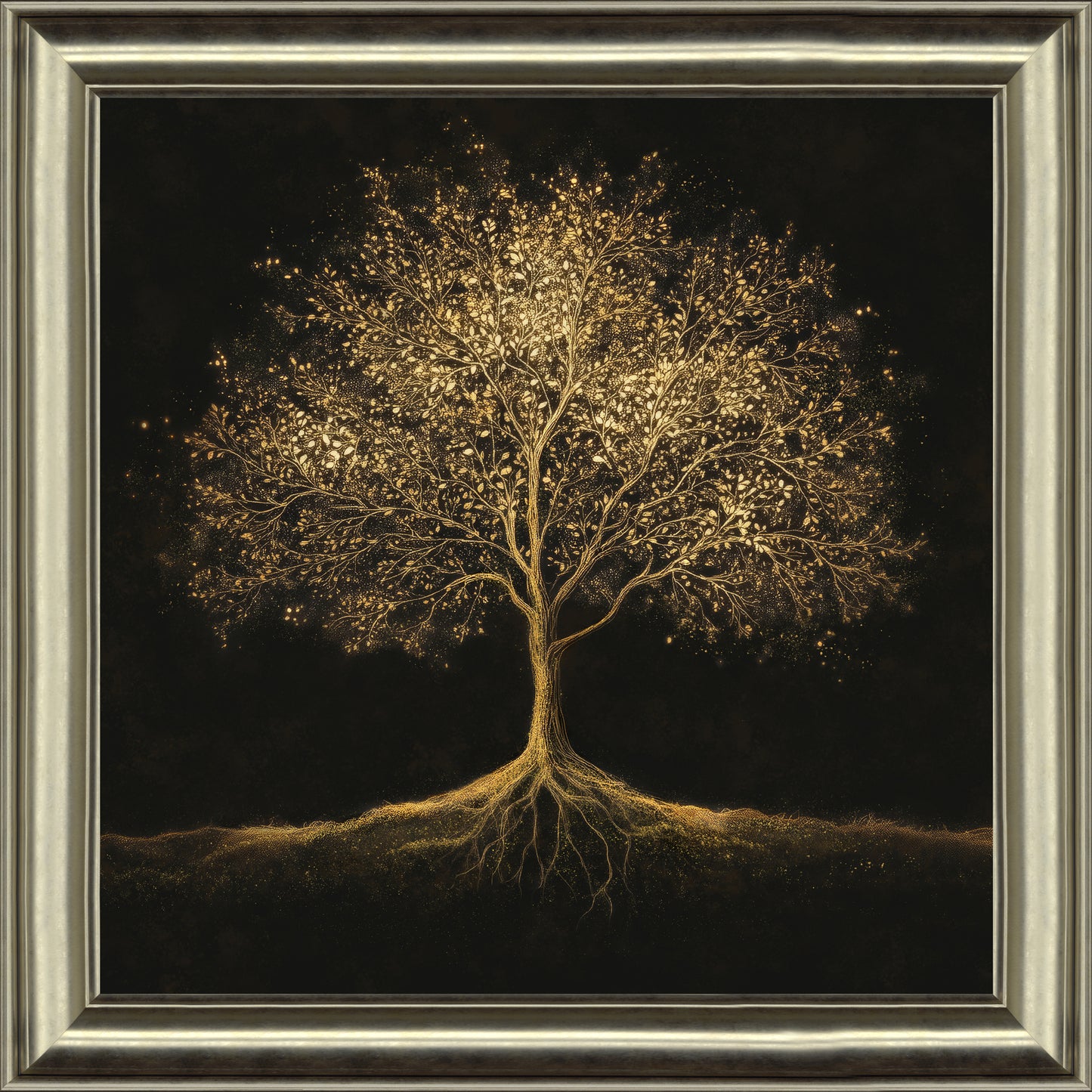 Gold Tree framed print by M Torelli
