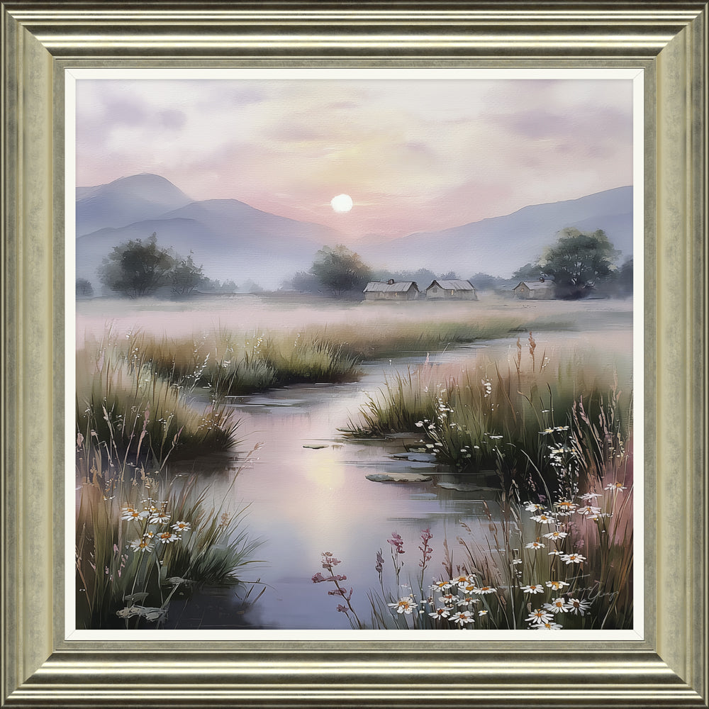 Blush Meadow II framed print by Irene Glenys