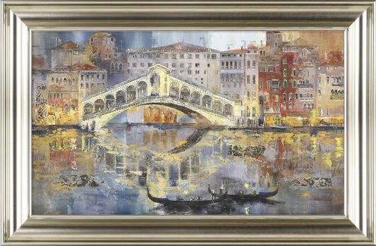 Venice Rialto framed print by Veronika Benoni