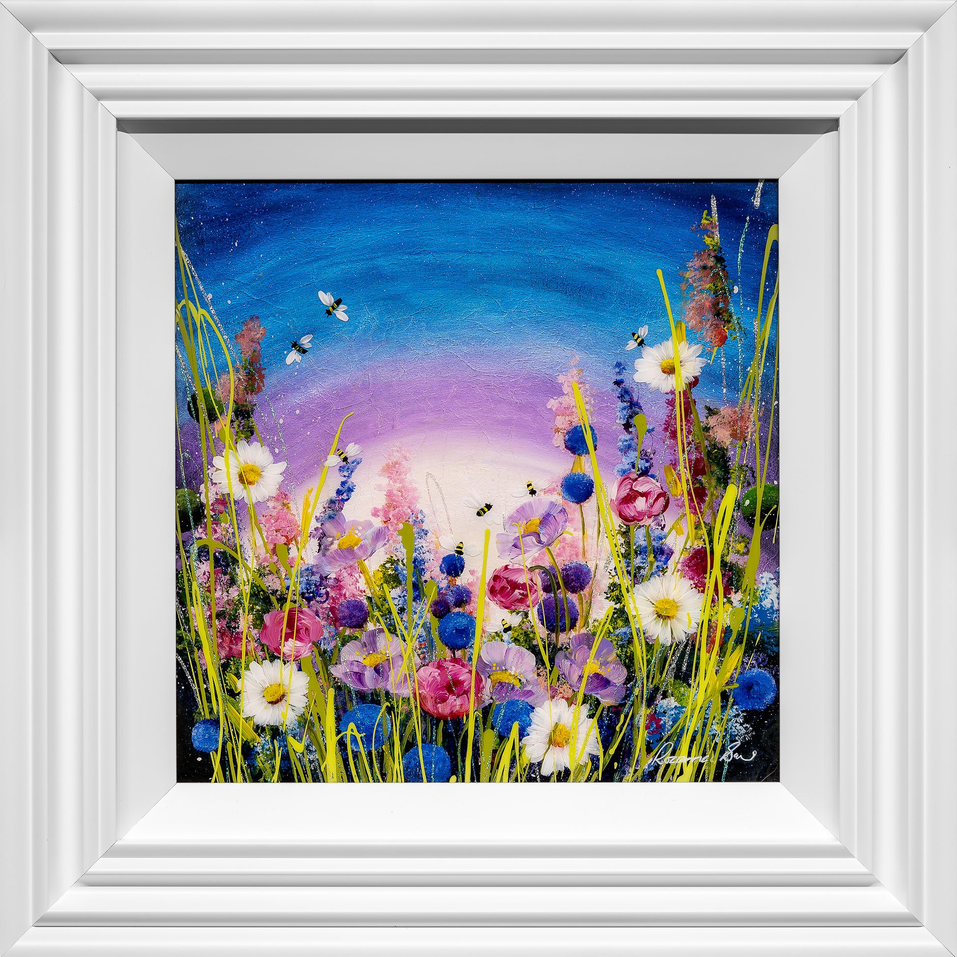 Busy Bees original painting by Rozanne Bell