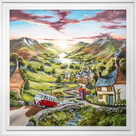 Framed Leaving with Fond Memories original painting by Caroline Deighton