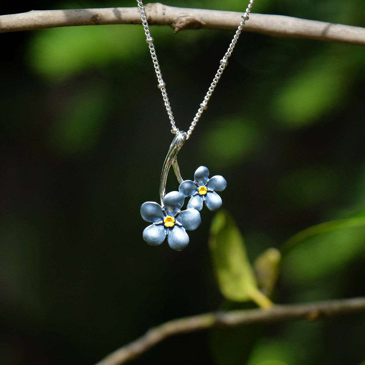 Forget-me-not Necklace and Earrings