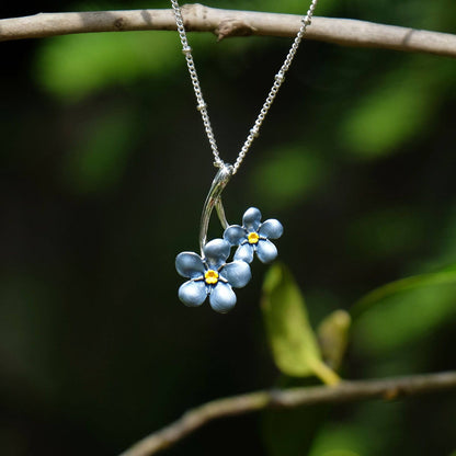 Forget-me-not Necklace and Earrings