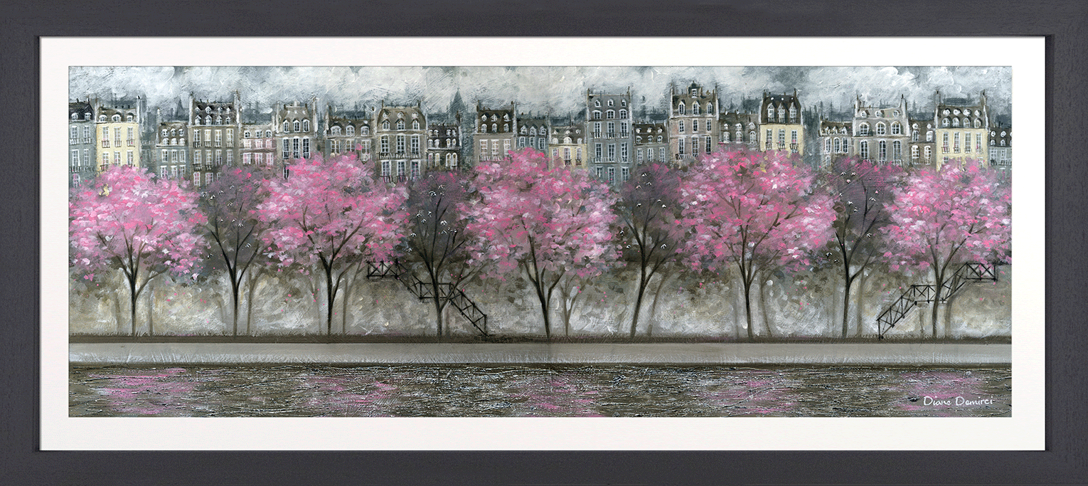 Along the Embankment framed prints by Diane Demirci