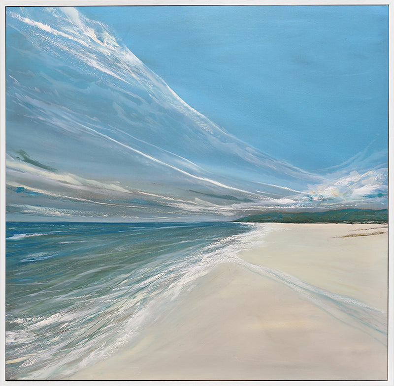 Beyond the Headland framed print by Jane Skingley