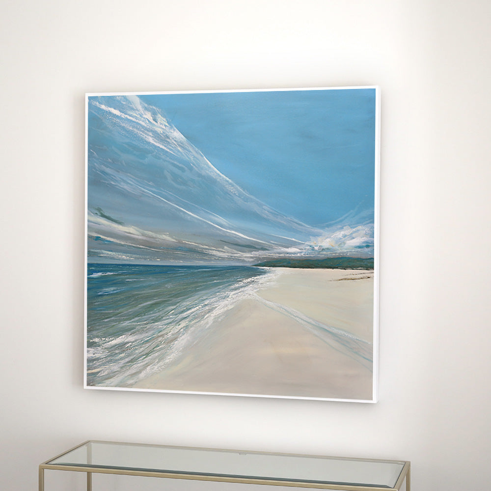 Beyond the Headland framed print by Jane Skingley