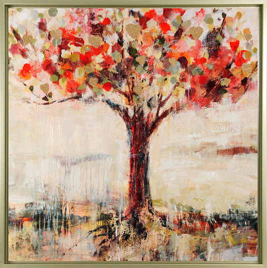 Candy Heart Tree framed print by Jodi Maas