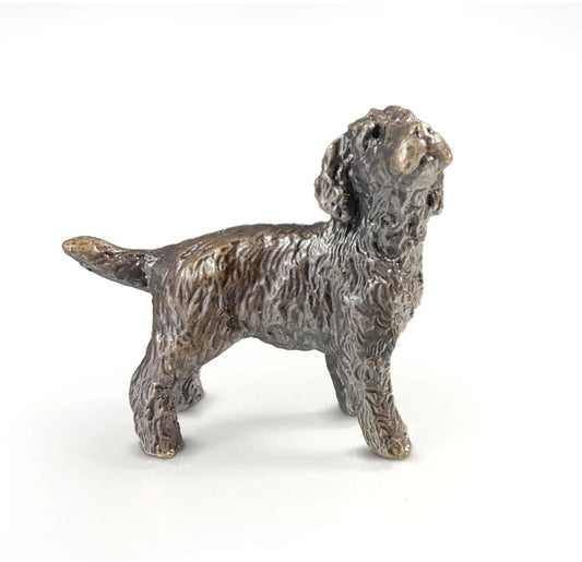 Cockapoo Solid Bronze Miniature Sculpture from Butler and Peach