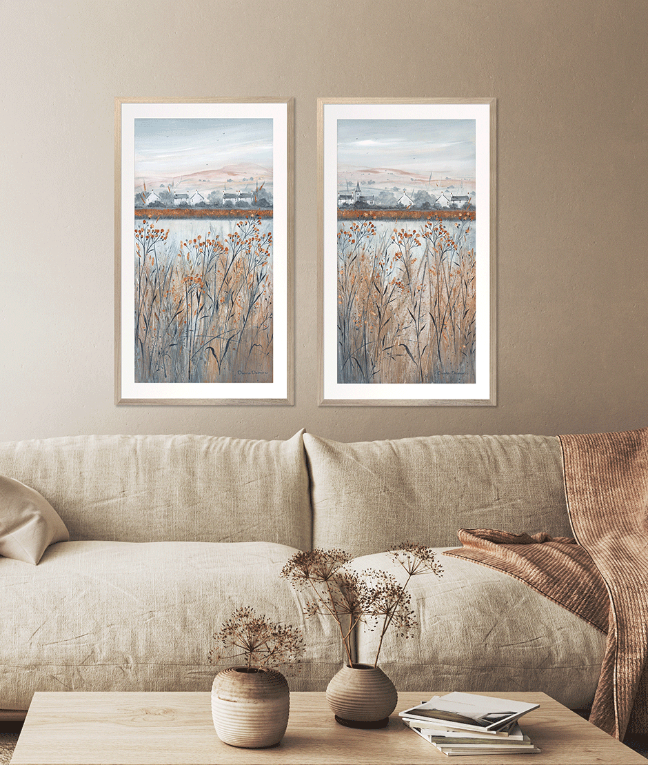 Copper Marshlands framed prints by Diane Demirci