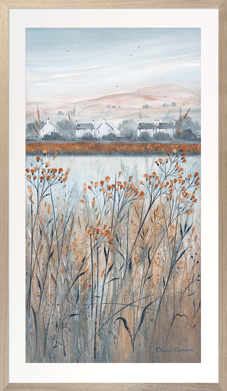 Copper Marshlands framed prints by Diane Demirci