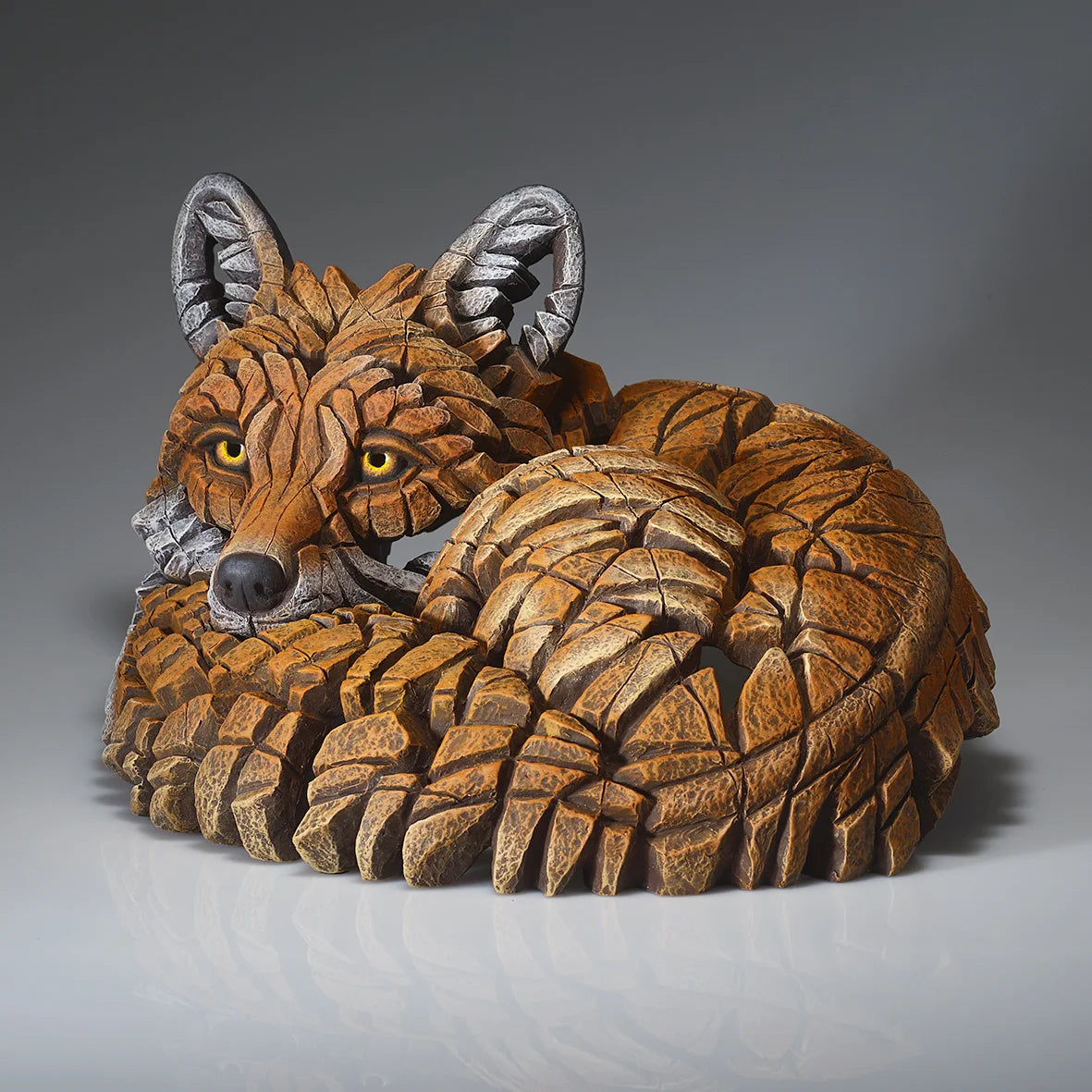 Curled Up Fox from Edge Sculpture by Matt Buckley