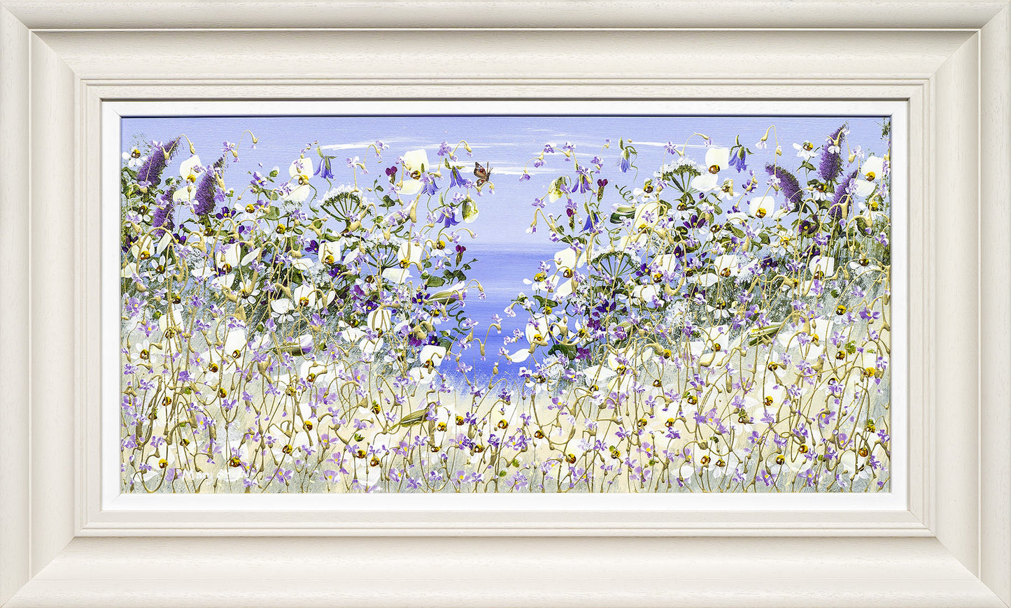 Meadow Blooms IV original painting by Mary Shaw framed