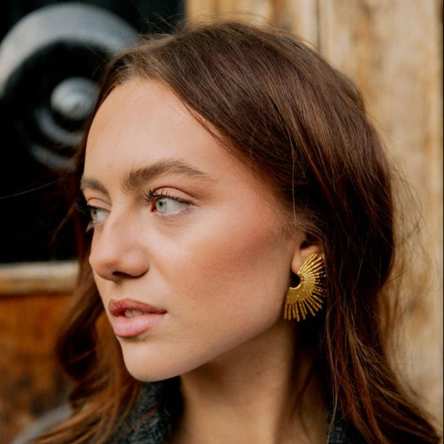 Sunray Earrings Gold