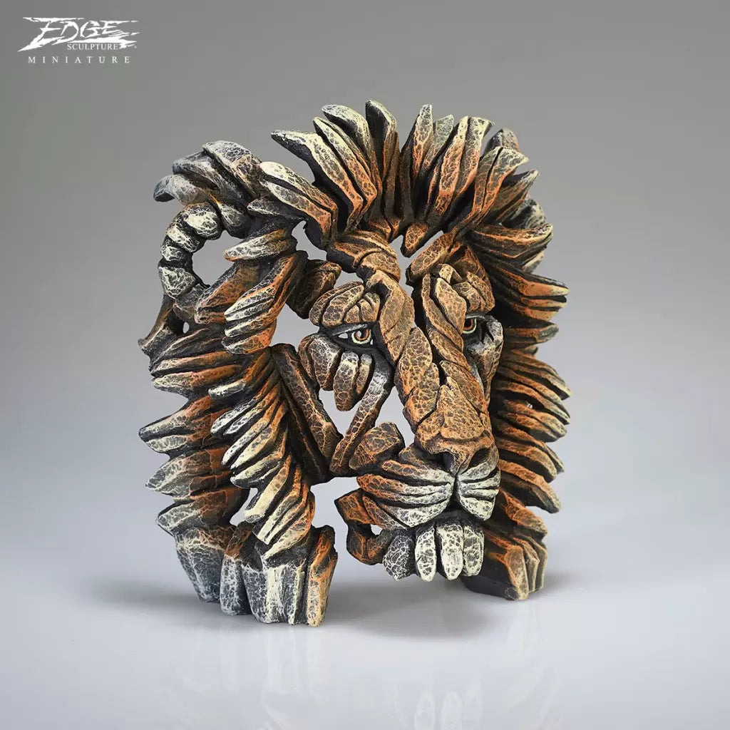 Lion Bust Savannah Miniature from Edge Sculpture by Matt Buckley