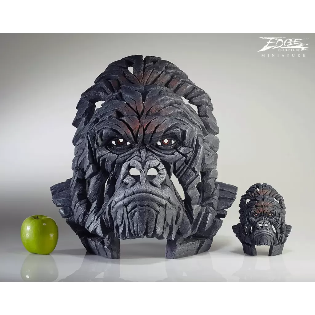 Gorilla Bust Miniature from Edge Sculpture by Matt Buckley