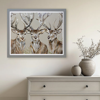 Stag Party framed print by Nicola Jane Rowles