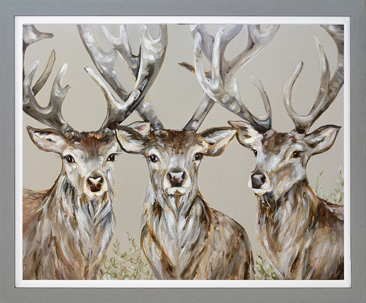 Stag Party framed print by Nicola Jane Rowles