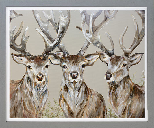 Stag Party framed print by Nicola Jane Rowles