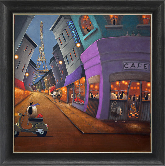 Mootel Paris framed print by Simon Clarke