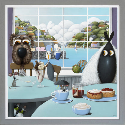 Cream Tea framed print by Simon Clarke