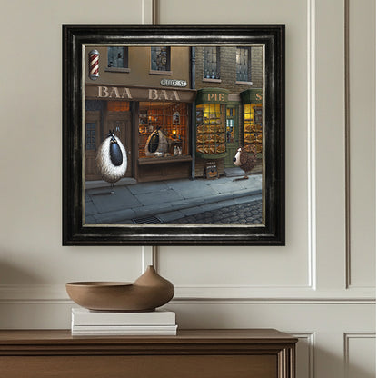 Baa Baa of Fleece Street framed print by Simon Clarke
