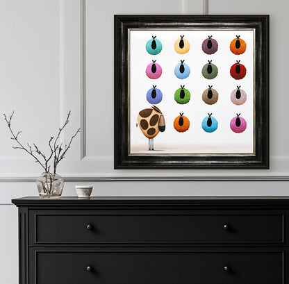 Spot the Sheep framed print by Simon Clarke