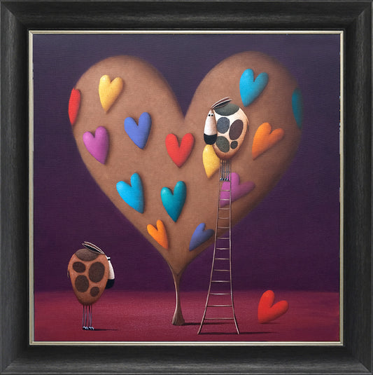 Heart for Moo framed print by Simon Clarke