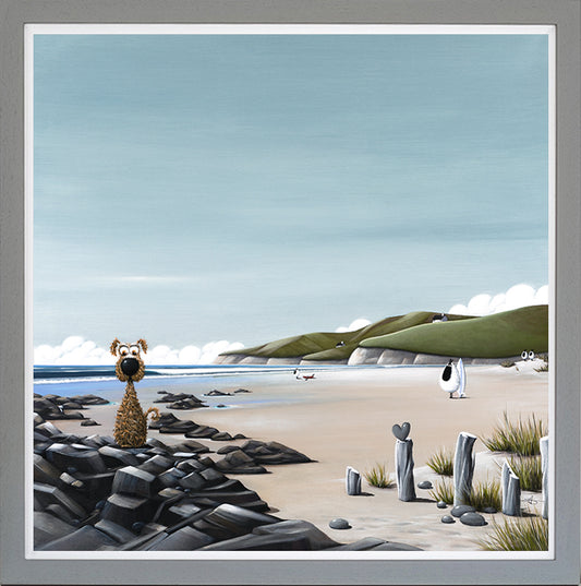 Sitting on the Rock of the Bay framed print by Simon Clarke