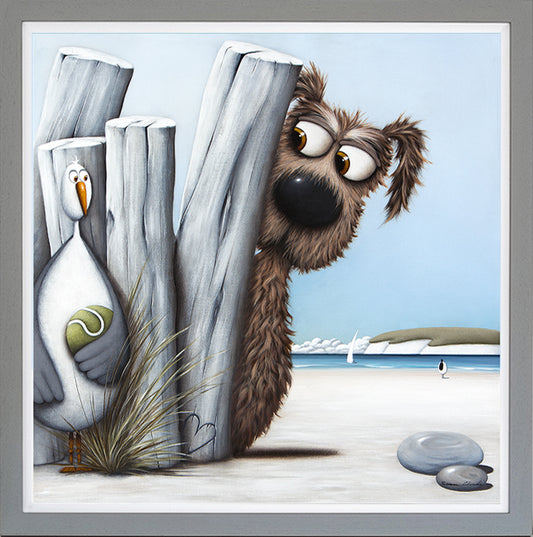 Can I Have My Ball Back framed print by Simon Clarke