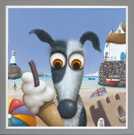 Hot Dog and Flake framed print by Simon Clarke
