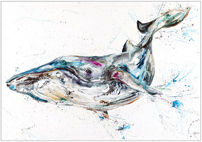 Whale framed print by Nicola Jane Rowles