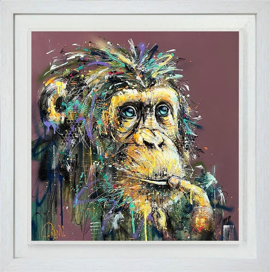 George hand embellished limited edition print by Joe Galindo