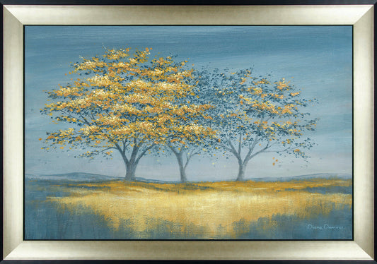 Gold Trees framed print by Diane Demirci