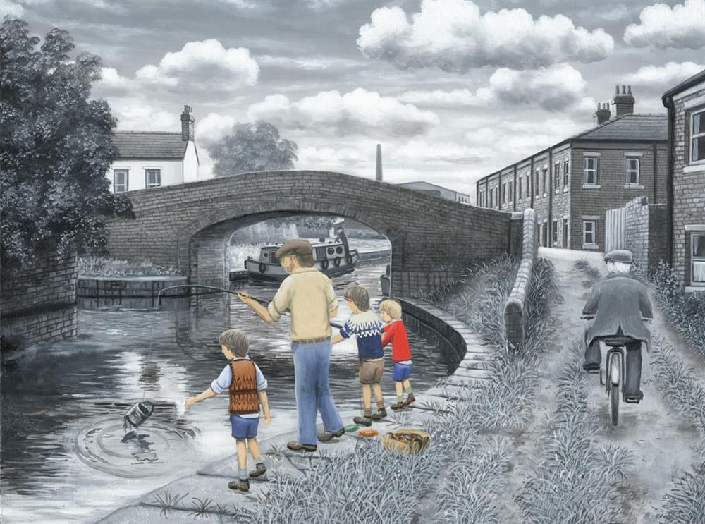 Here We Go Lads limited edition print by Leigh Lambert