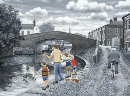Here We Go Lads limited edition print by Leigh Lambert