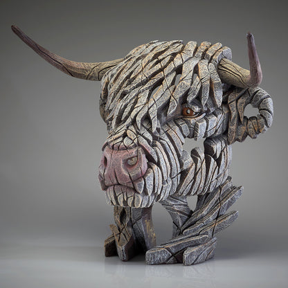 Highland Cow Bust White from Edge Sculpture by Matt Buckley