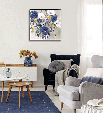 Indigo Explosion framed print by Carol Robinson