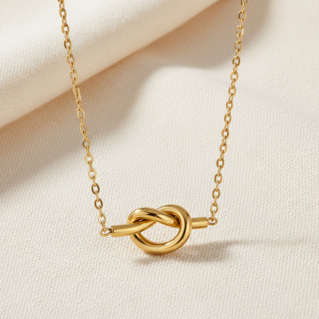 Knot Necklace Gold