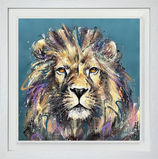 Leo hand embellished limited edition print by Joe Galindo